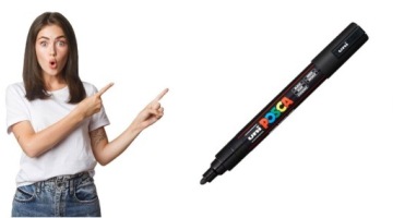 Marker UNI POSCA PC-5M czarny (24)