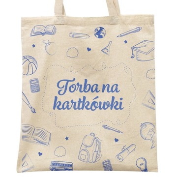 Torba bawełniana Dzień Nauczyciela Torba na kartkówki Prezent Upominek