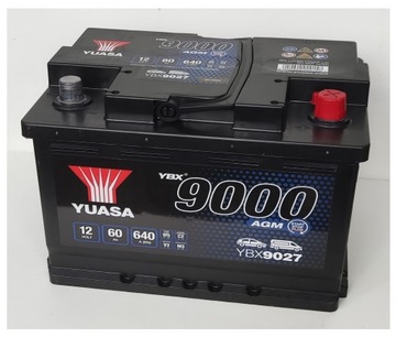 Akumulator AGM START-STOP YUASA 60Ah 640A YBX9027