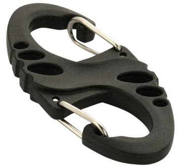 Karabińczyk DWUSTRONNY S-Hook BRELOK czarny M-TAC