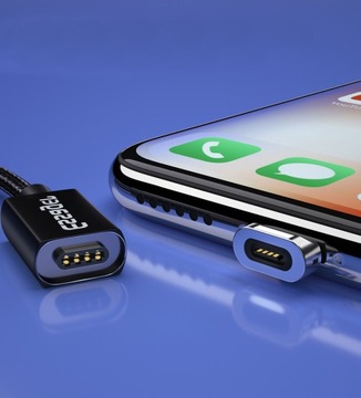 Магнитный USB-кабель 2 м 3,0 А microUSB + USB тип C