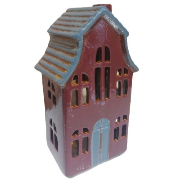 DOMEK DOM CERAMICZNY ŚWIECZNIK LAMPION KAMIENICZKA TEE LIGHT NA PREZENT