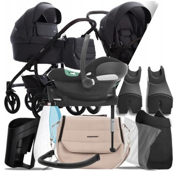 WÓZEK 4W1 BEBETTO LUCA PRO 33 CZM I CYBEX ATON B2 BAZA ONE