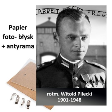PORTRET ZDJĘCIE rtm. WITOLD PILECKI W ANTYRAMIE A4