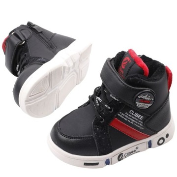 УТЕПЛЕННЫЕ БОТИНКИ ДЛЯ МАЛЬЧИКОВ ЗИМНЯЯ ОБУВЬ СПОРТИВНЫЕ СНЕЖНЫЕ БОТИНКИ TRAPERS ЧЕРНЫЕ