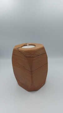 Świecznik z Piaskowca BrownWood 12cm Unikat Ozdoba