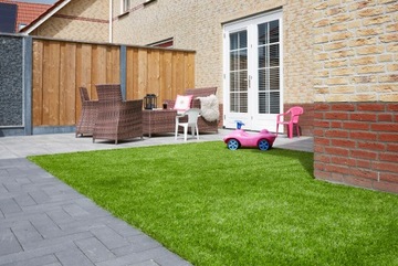 Ковер из искусственной травы Miami Verde 1м Зеленый Плотный Высокий из рулона САД