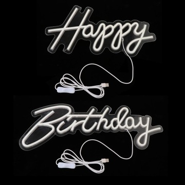 Персонализированный светодиод Neon Happy Birthday для