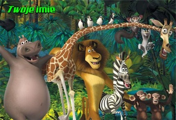 Puzzle Madagaskar 70el + imię Gratis RÓŻNE WZORY!