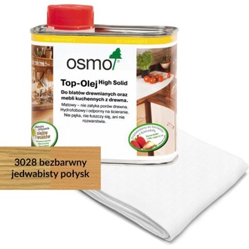 OSMO 3028 TOP OLEJ bezbarwny j. połysk z pieluchą