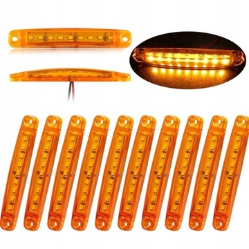 10 SZT LAMPKI ŚWIATŁO OBRYSOWE OBRYSÓWKI 9 LED