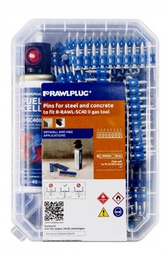 Gwoździe do betonu 2.7x22mmx500szt +1gaz