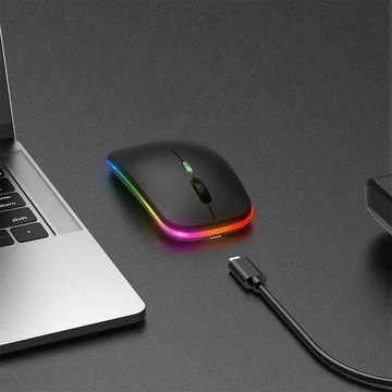 БЕСПРОВОДНАЯ МЫШЬ STAZER ДЛЯ НОУТБУКА, RGB ПОДСВЕТКА, 2,4 ГГц