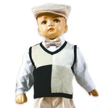 Квадратный пуловер темно-синий - 74 см