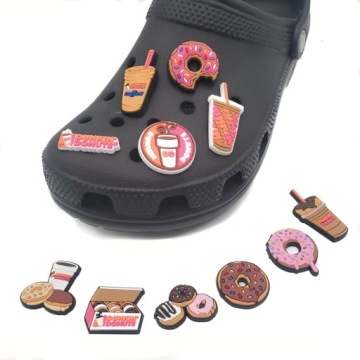 6 шт. CROCS FOOD CHARMS DONUTS SWEETS DUNKIN DONUTS PINS