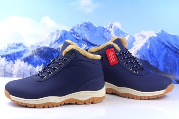 Buty ocieplane zimowe męskie trzewiki trekkingowe sportowe