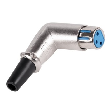 GNIAZDO MIKROFONOWE XLR 3-PIN CANON MĘSKI KĄTOWY