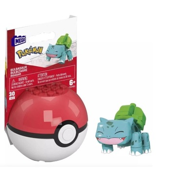 MEGA CONSTRUX KLOCKI POKEMON POKEBALL FIGURKA BULBASAUR 30 EL