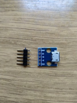 Micro USB DIP 5-контактный + адаптер с золотым контактом