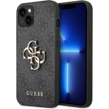 Plecki Guess do Apple iPhone 14 Big Metal Logo szary