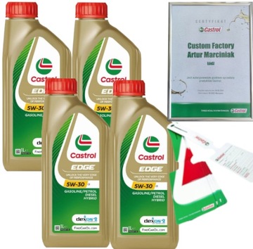 CASTROL EDGE 5W30 C3 4L TITANIUM DEXSOS2 RN0700 RN0710 + ZAWIESZKA