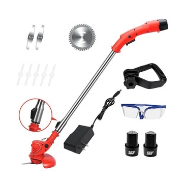 amleso Cordless Grass String Trimmer Adjustable Handle Brush Cutter 12V
