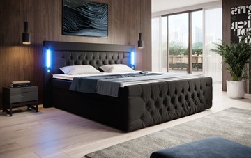 КОРОЛЕВСКАЯ КОНТИНЕНТАЛЬНАЯ КРОВАТЬ 180/200 USB, LED, выдвижные ящики