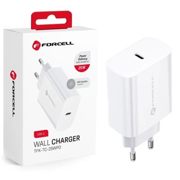 Ładowarka sieciowa Forcell USB-C 25W PD QC 4.0