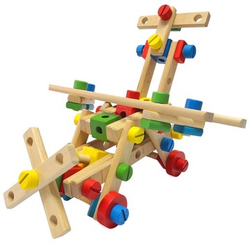 НАБОР ДЕРЕВЯННЫХ КОНСТРУКТОРОВ ДЛЯ ДЕТЕЙ