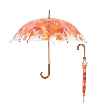 Parasol transparentny jesienne liście 94,5 cm