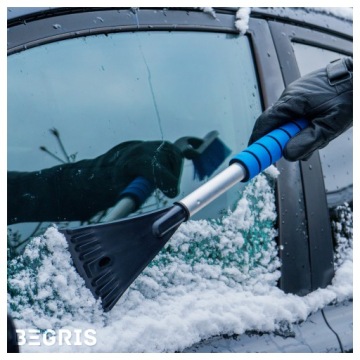 СКРЕБОК ДЛЯ ОКОН С ЩЕТКОЙ ДЛЯ УБОРКИ СНЕГА СКРЕБОК ДЛЯ ОКОН 2 В 1 ДЛИННЫЙ