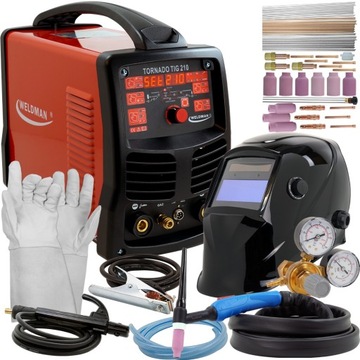 Spawarka Weldman TORNADO TIG AC/DC 210 PULS Zestaw
