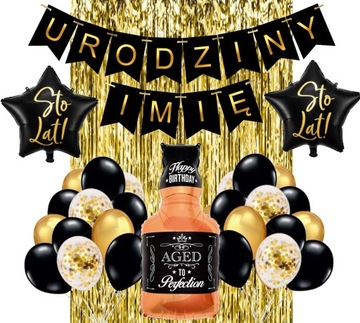 Zestaw dekoracji Balony Urodziny chłopaka faceta