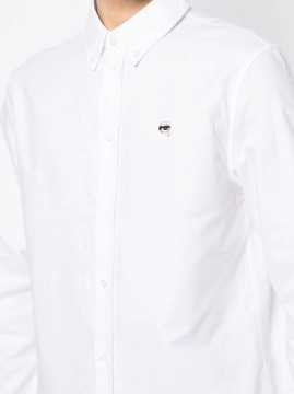 biala koszula meska karl lagerfeld bawełniana oversize PREMIUM