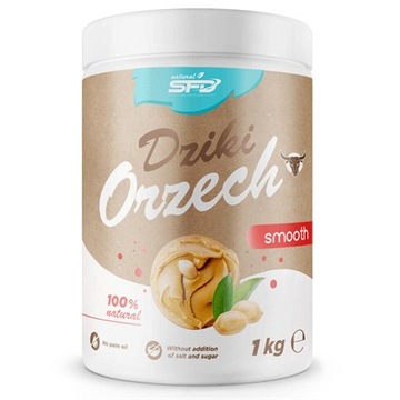 SFD DZIKI ORZECH SMOOTH 1000g GŁADKI MASŁO ORZECHOWE KREM ORZECHOWY KETO