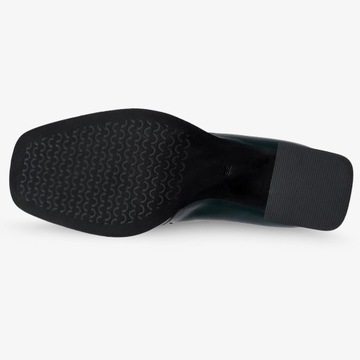 MOKASYNY PÓŁBUTY DAMSKIE SKÓRZANE ZE SPRZĄCZKĄ NA OBCASIE KLOCKU NEW r 41