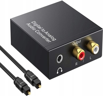 Konwerter Cyfrowy na analogowy Rca Toslink Coaxial