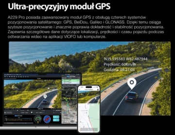 Автомобильная камера VIOFO A229 PRO 3CH 4K + 2K + 1080P + HDR GPS Wi-Fi BT