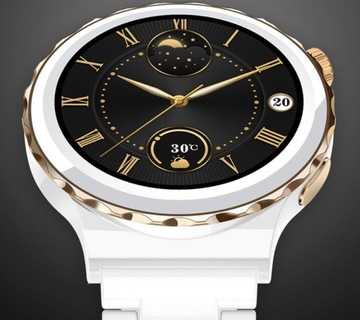 Женские часы SMARTWATCH Rubicon CERAMICS SMS STEPS 360x360 MENU PL 220mAh