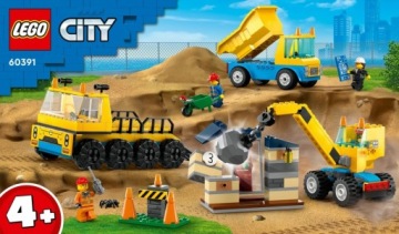 LEGO City 60391 Строительные машины и шары-разрушители — МЕГА НАБОР