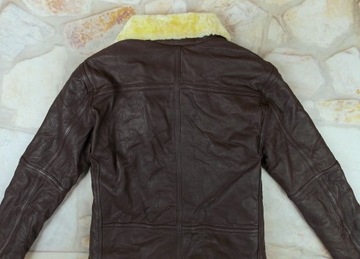 Real Leather kozuch meski skórzany pilotka l/xl