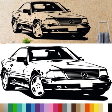 Naklejka dekoracyjna na ścianę wzór SAMOCHÓD CLASSIC CAR KLASYK 94x191