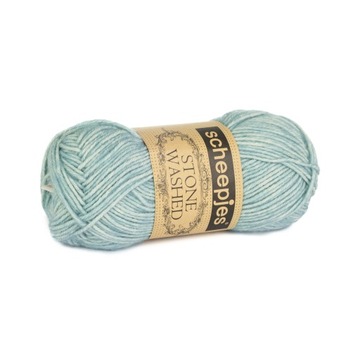 50g 78% bawełny Scheepjes Stone Washed 813 błękit
