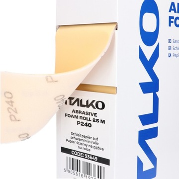 НАЖДАЛЬНАЯ БУМАГА НА РУЛОНЕ ГУБКИ 115мм х 25м P240 ITALKO