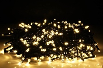 НАРУЖНЫЕ РОЖДЕСТВЕНСКИЕ ОГНИ 500 LED ТЁПЛЫЙ БЕЛЫЙ