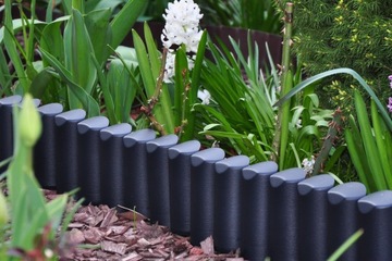 Антрацитовый садовый частокол WYSOKA - ПОЛЬША - Бордюр для газона - КАЧЕСТВО