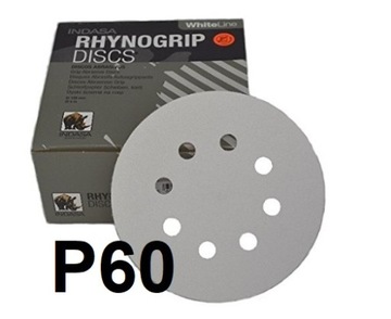 INDASA Rhynogrip Белый шлифовальный диск 125/8H P60