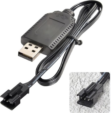 Kabel do ładowarki USB ze złączem wtykowym SM-3P do akumulatora LiPo 2S 7,4 V RC