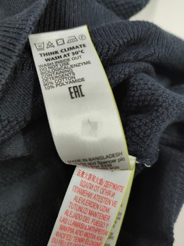 M&S Sweter granatowy męski Bawełna r. S