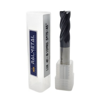 Frez promieniowy VHM Fi10 x R0.5 x 75 mm - 45 HRC